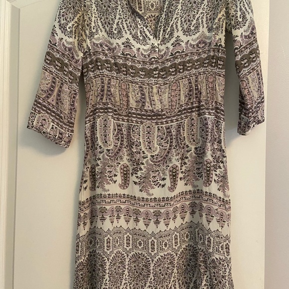 Silk printed dress XS - Picture 3 of 5